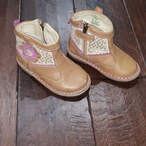 Stride Rite MC Baylene Tan Girls Boots Size 5.5W